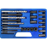 BlueSpot 25pc Stud & Bolt Extractor Remover Socket Kit Nut Set 4mm - 15mm