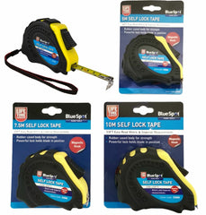 BlueSpot Tape Measure Magnetic Tip Auto Lock Imperial Metric Scale 5, 7.5 Or 10m