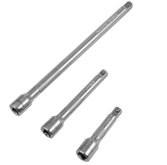 Dekton 3pc Socket Extension Bar Set 1/4 Ratchet Drive 50, 75 & 150mm Long Tool