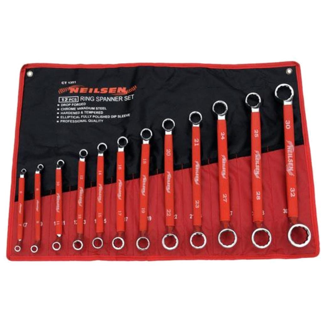 Neilsen 24pc Drop Forged Combination Ring Spanner Wrench Set 6mm - 32mm