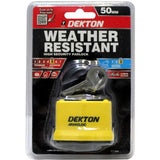 Dekton Weather Resistant 50mm Steel Shackle Outdoor Security Padlock & Keys