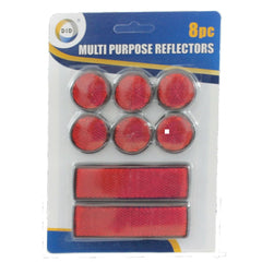 8 Muliti Purpose Red Light Reflectors Rear Trailer Reflector Disks Caravan Bike