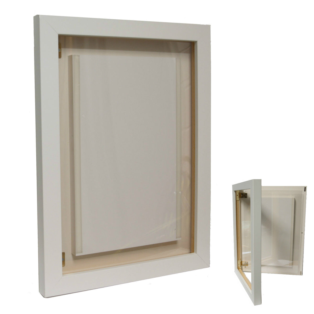 A3 White Wooden Frame Photo Menu Display Case Poster Sign Holder - Wall Mounted