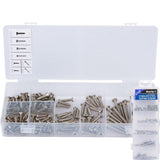 BlueSpot 140pc Assorted DIY Workshop Stainless Steel Tapping Screw Set
