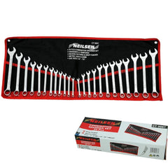 Neilsen 24pc Drop Forged Combination Spanner Wrench Set 6mm - 22mm 1/4" - 7/8"