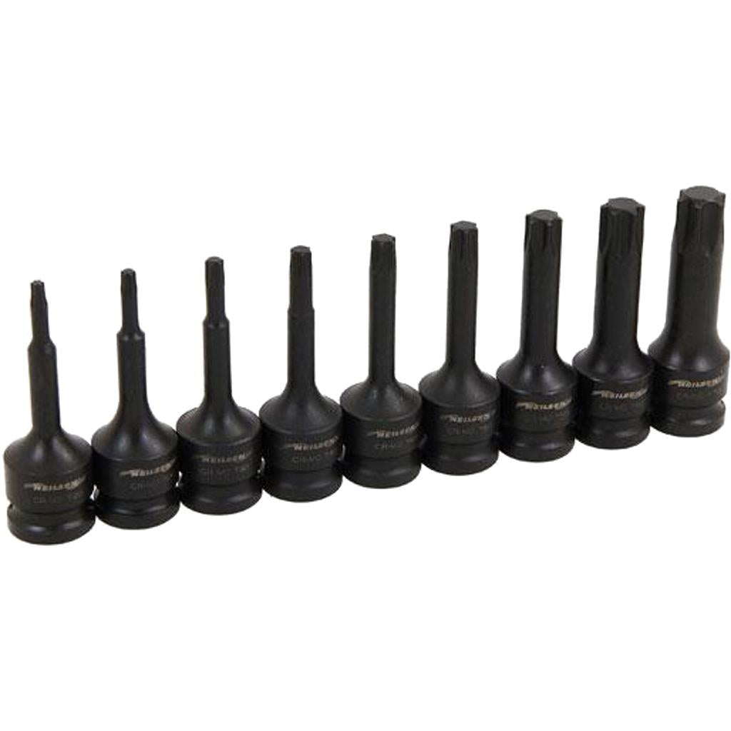 Neilsen 9pc Impact Torx Bit Sockets Set 1/2" Drive Impact Star T20 - T70