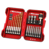 Neilsen 20pc HSS Hex Bit Holder Socket Drill Nut Driver Screwdriver Bits Set