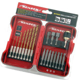 Neilsen 20pc HSS Hex Bit Holder Socket Drill Nut Driver Screwdriver Bits Set