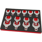 Neilsen 14pc Jumbo Crows Foot Feet Wrench Spanner Set 1/2" Metric 27mm - 50mm