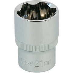 Neilsen 1/2" Drive Standard Shallow Square Metric Single Socket 21mm