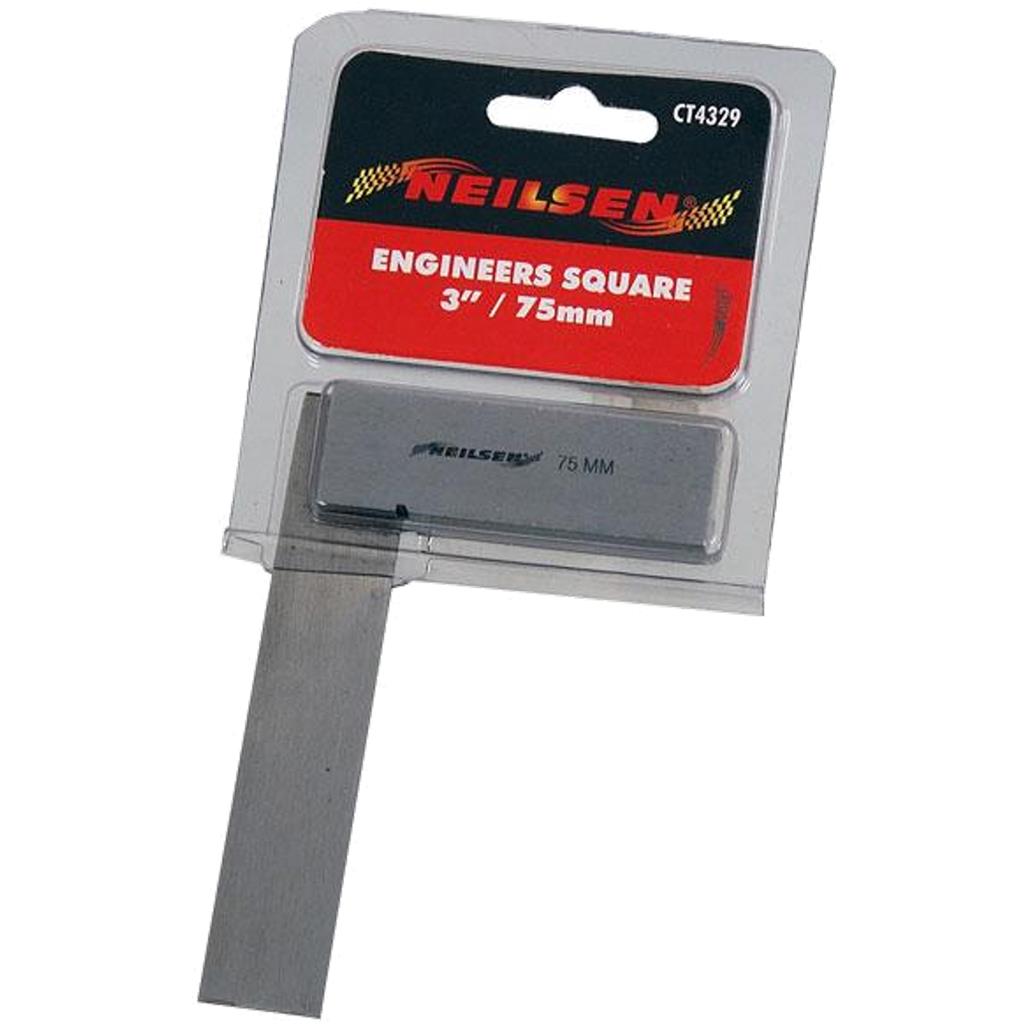 Neilsen Engineers Right Angle Polished Try Steel Machinist Square 3" 75mm