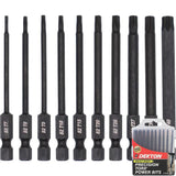 Dekton 10pc Torx Precision S2 Steel Impact Drill Drive Bits 75mm Bit T7 - T40