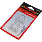 Neilsen 2pc Large Galvanised Steel Lifting Towing Bow Dee D Link Shackles 5mm