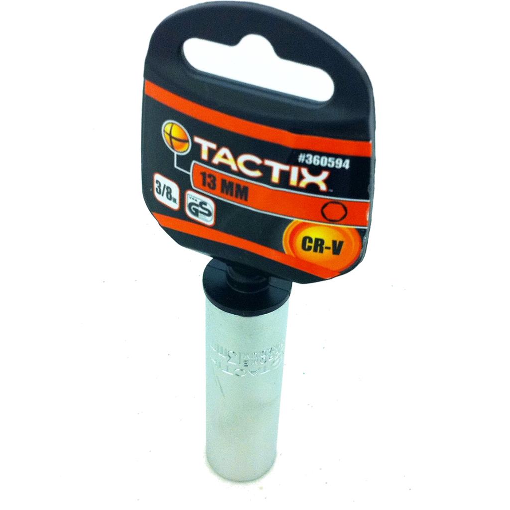 Tactix 3/8" Drive Standard Deep Square Metric Single Socket 13mm