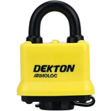 Dekton Weather Resistant 50mm Steel Shackle Outdoor Security Padlock & Keys