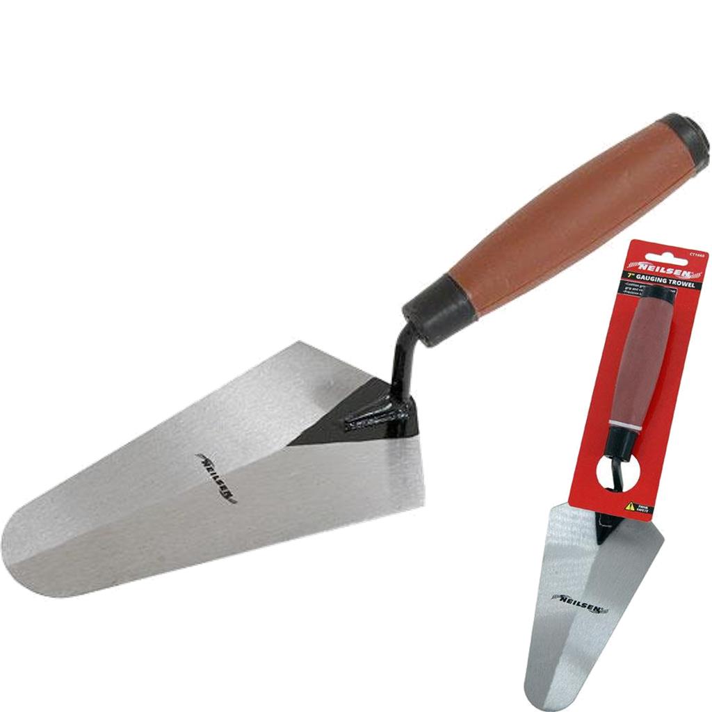 Neilsen 175mm Gauging Rounded Trowel Precision Polished Cement Bricklaying 7"