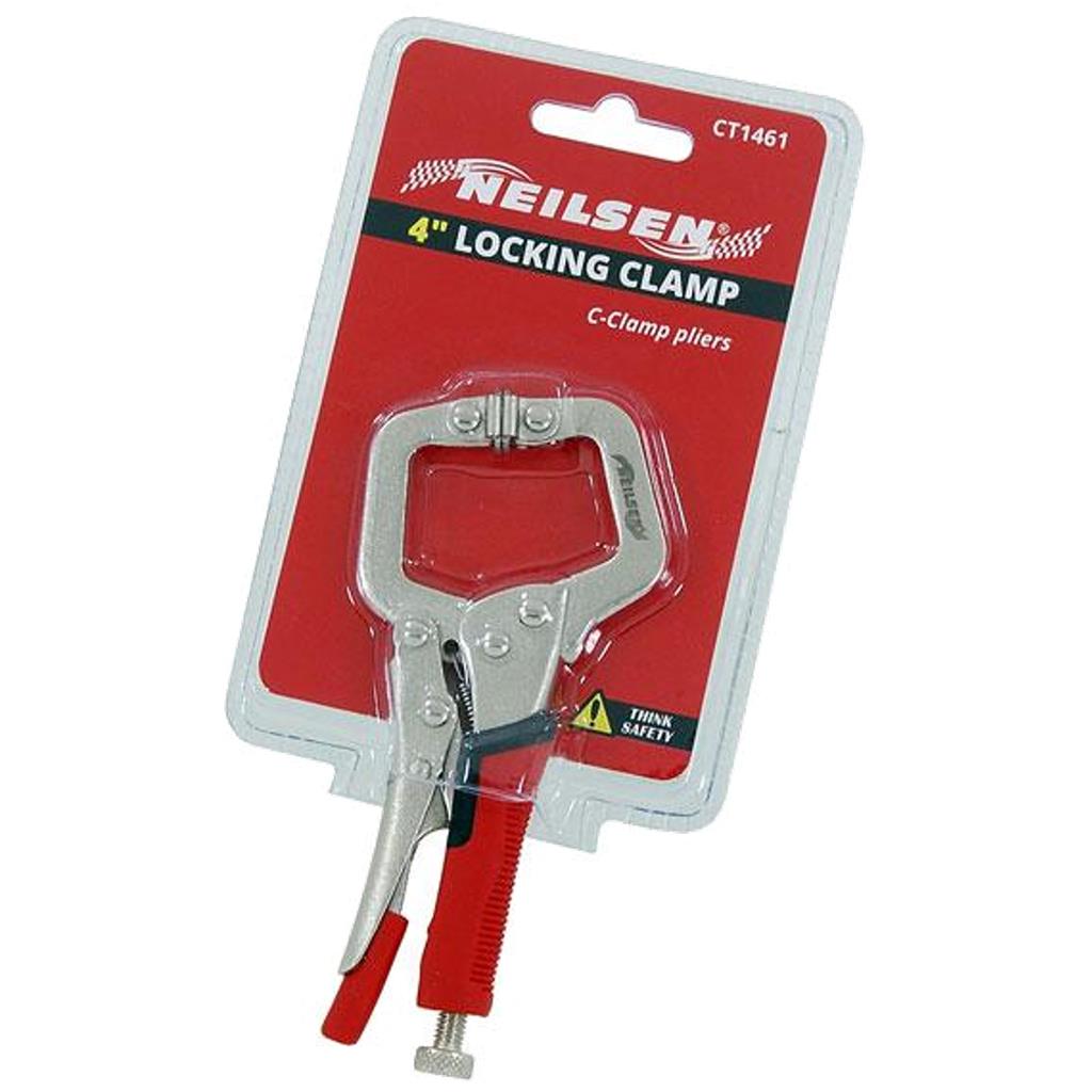 Neilsen 4" Locking Mole Grip C Clamps Work Welding Woodwork Clamp