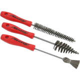 Neilsen Diesel Injector Bore Sleeve Cleaning Kit Set Cleaning Brush Brushes 3pc