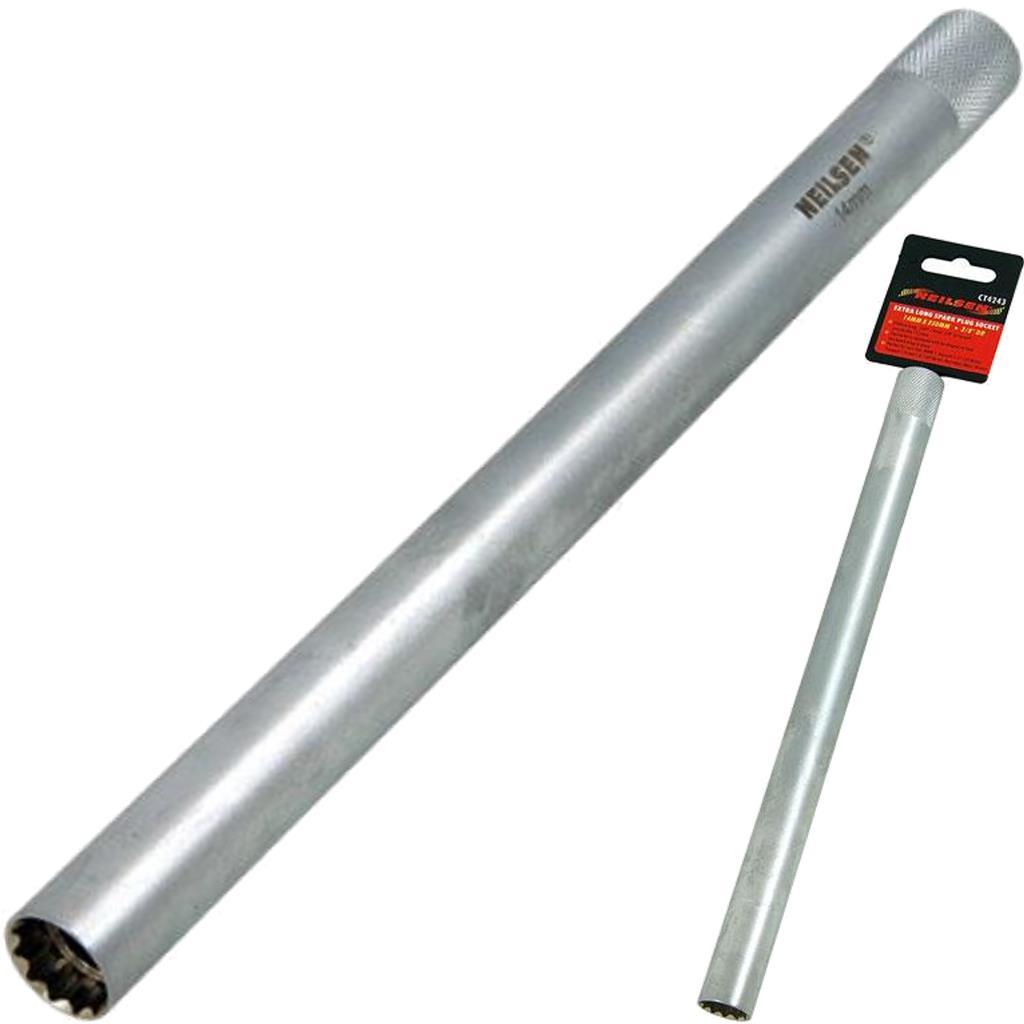 Neilsen 3/8" Drive 14mm Extra Long Spark Plug Deep Square Metric Socket 250mm