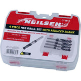 Neilsen 4pc HSS Drill Metal Bits Set Reduced Shank Twist Bit 1/2" 14mm - 20mm