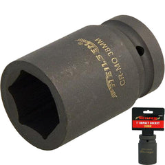 Neilsen 1" Drive Standard Deep Square Metric Single Impact Socket 38mm