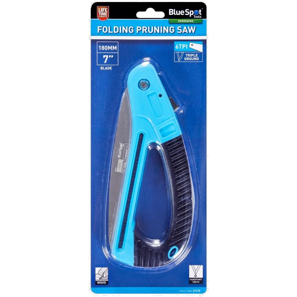 BlueSpot 180mm Blade Folding Handsaw Tree Surgery Pruning Saw Hand Tool 7"