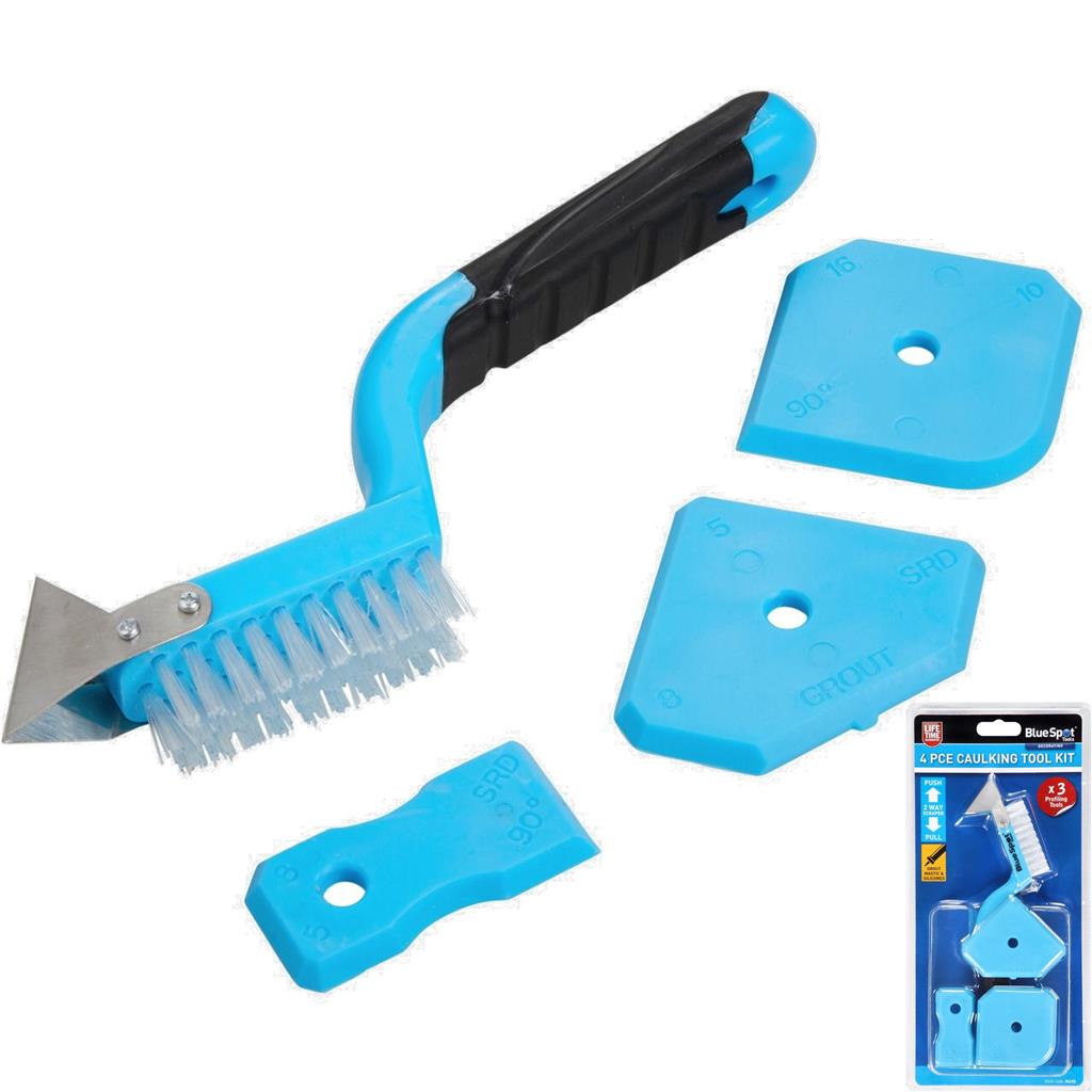 BlueSpot 3pc Silicone Sealant Remover Kit Scraper Set Caulking Removal Smoother
