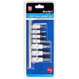 BlueSpot 7pc Torx 1/4" 3/8" Drive Bit Socket Set T10 - T40 Bits Sockets
