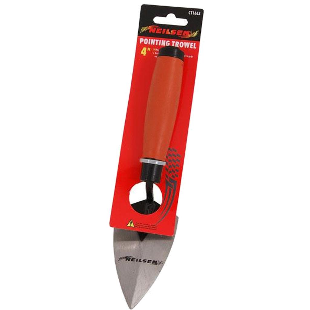 Neilsen Rubber Grip Pointing Trowel Brick Laying Builder Plastering Cement 4"