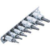 BlueSpot 7pc Torx 1/4" 3/8" Drive Bit Socket Set T10 - T40 Bits Sockets