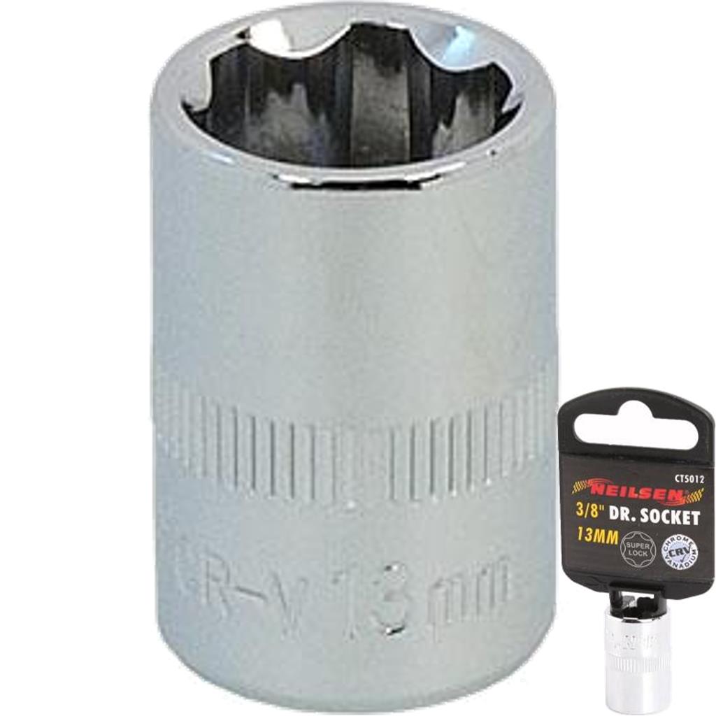 Neilsen 3/8" Drive Standard Shallow Square Metric Single Socket 13mm