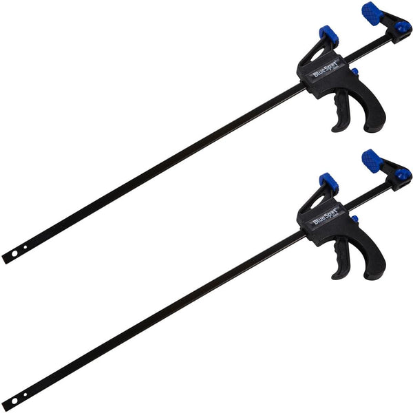 BlueSpot 2pc Quick Grip Speed Light Duty Vice Bar 300mm Rapid Clamp Set 12"