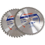 Neilsen 2pc Tct Circular Mitre Saw Blade Blades 30mm Set For Wood