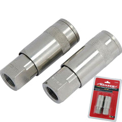 Neilsen 2pc Air Line Fittings Hose Compressor Coupler Connector 1/4" BSP Female