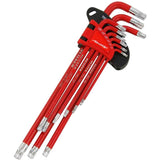 Neilsen 9pc Long Arm Offset Star Torx Allen Key Wrench Set T10 - T50 Keys