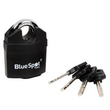 Bluespot 50mm High Security Closed Shackle Padlock Steel Chain Door Lock 4 Keys