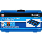 BlueSpot 17pc Impact E Torx Socket Sockets Set E5 - E24 3/8" 1/2" Drive