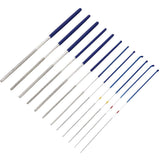 BlueSpot 12pc Mini Round Fine Small Flexible Diamond Files Jewellery File 125mm