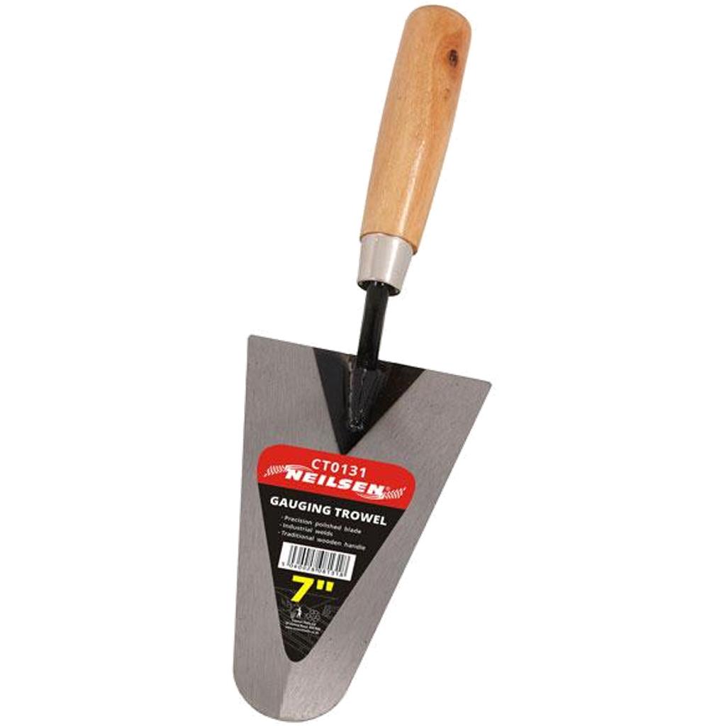 Neilsen 180mm Gauging Rounded Trowel Precision Polished Cement Bricklaying 7"