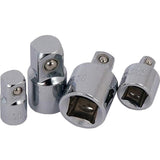 Neilsen 4pc Socket Converter Reducer Adapter Set 1/4" 3/8" 1/2" Step Up Down