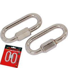 Neilsen 2pc Quick Repair Link Chain Extend Screw Lock Fastener Carabine Hook 8mm