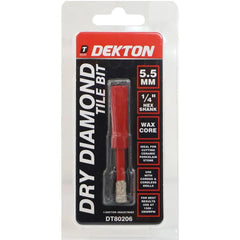 Dekton 5.5mm Brazed Diamond Hole Drill Tile Porcelain Marble Cutting Bit 1/4"