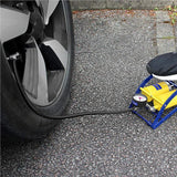 Goodyear Double Barrel Foot Pump Cylinder Air Inflator Car Bicycle Bike Tyre