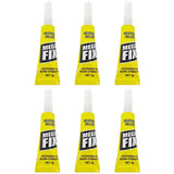 Maxi Fix 6pc Super Glue Extra Strong Premium Adhesive Plastic Rubber Leather