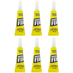 Maxi Fix 6pc Super Glue Extra Strong Premium Adhesive Plastic Rubber Leather