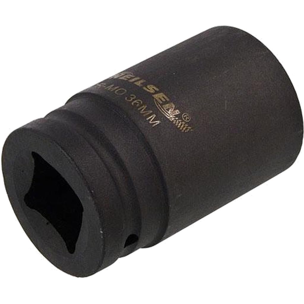 Neilsen 1" Drive Standard Deep Square Metric Single Impact Socket 36mm