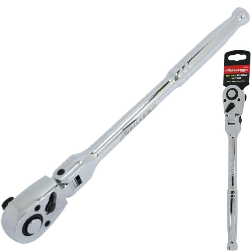 Neilsen Socket Reversible Flexi Head Ratchet Handle Quick Release 1/2" Tool