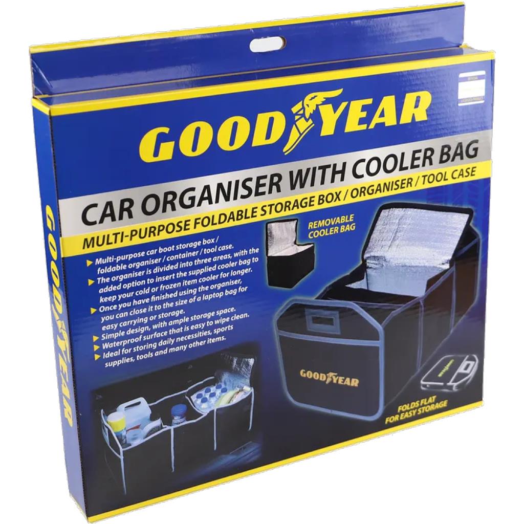 Goodyear Car Boot Organiser Collapsible Foldable Shopping Tidy Storage Trunk Bag