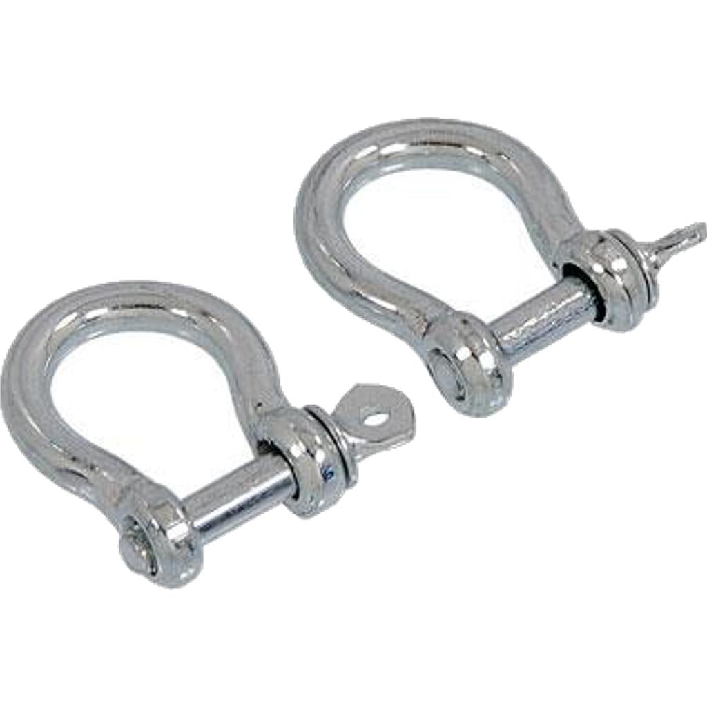 Neilsen 2pc Large Galvanised Steel Lifting Towing Bow Dee D Link Shackles 5mm