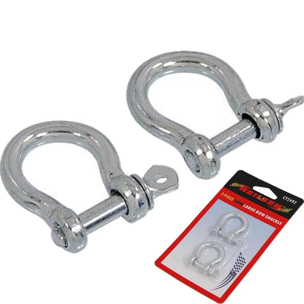 Fixman 10-Pack 12mm Galvanised Steel D Shackles | M12 Lifting & Towing Bow Shackles